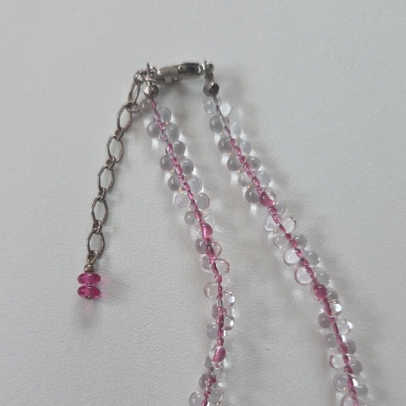 Elegant Pink Beaded Necklace - Picture 4 of 5